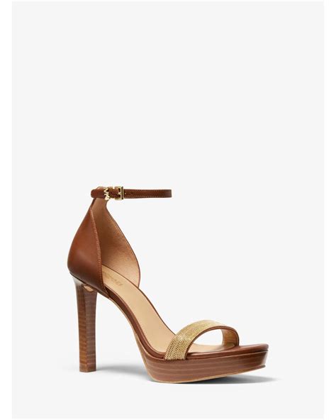 michael michael kors margot platform|Margot Leather Platform Sandal .